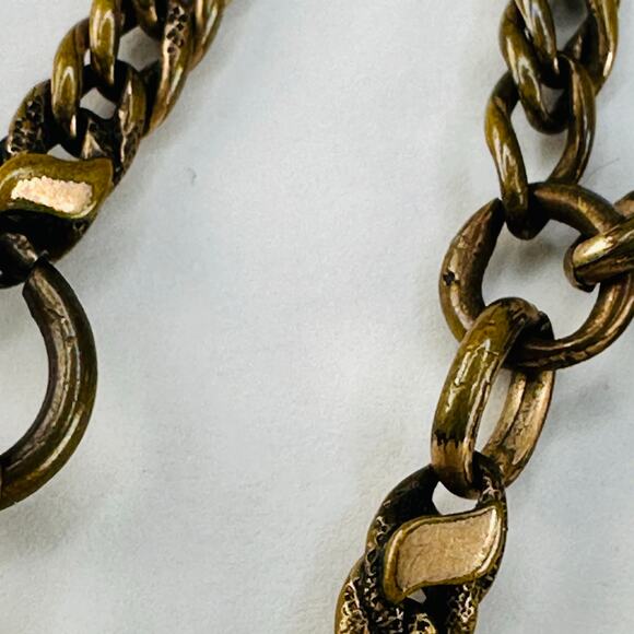 Antique Watch Fob Albert Chain with Carved Agate Pendant - Picture 6 of 7